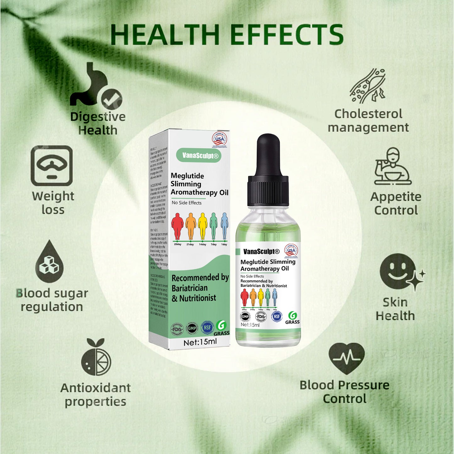 VanaSculpt® Meglutide Slimming Aromatherapy Oil - Made & Shipped From the USA👩⚕️