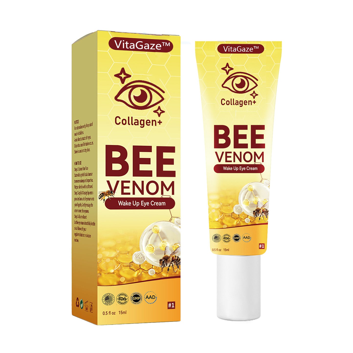 🐝VitaGaze™ Collagen+ Bee Venom Wake Up Eye Cream US Patented Exclusive Dermatologist Recommended