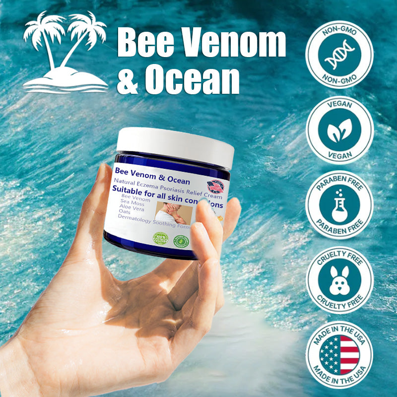 🌞Bee Venom & Ocean Natural Eczema Psoriasis Relief Cream (For all skin conditions)